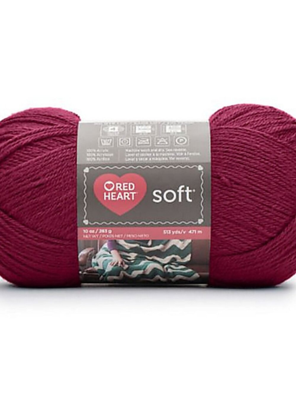 Red Heart Soft Yarn 10 oz Skein - Berry